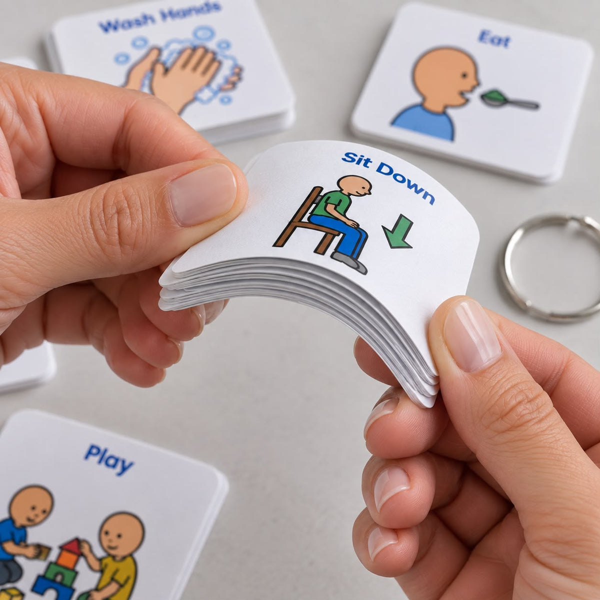 ABA Cue Cards - 24 Double-Sided Visual Communication Cards